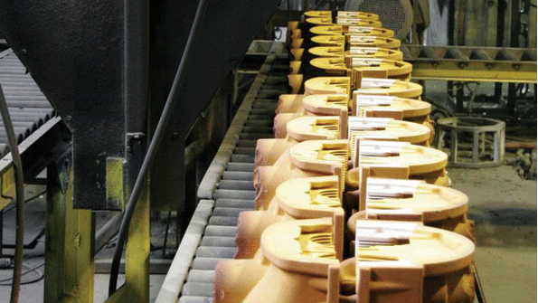 Shell molds ready for assembly prior to filling with molten aluminum at Oberdorfer LLC The foundrys current benefits program is not affected by the PBGCs action