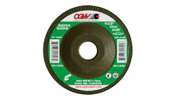 Green Grind wheels are available in 36grit size type 27 shape with 45 5 and 7in diameters with a 78 or 58inch11 arbor hole