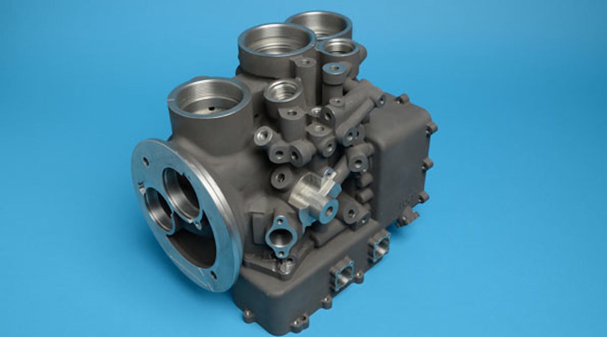 Alcoa Cast Products designed and produces this award-winning aluminum fuel-metering unit for an aircraft engine.