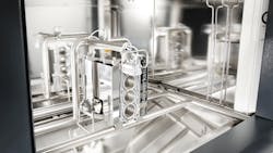 EcoCLab allows for performing testing of critical areas on individual parts fully automatically eg crankcases directly in the manufacturing line EcoCLab allows for performing testing of critical areas on individual parts fully automatically eg crankcases directly in the manufacturing line