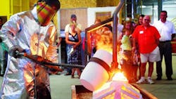 A demonstration of investment casting at SeaCast Inc The company started up a titanium foundry in Butte Montana in 2010 A demonstration of investment casting at SeaCast Inc The company started up a titanium foundry in Butte Montana in 2010