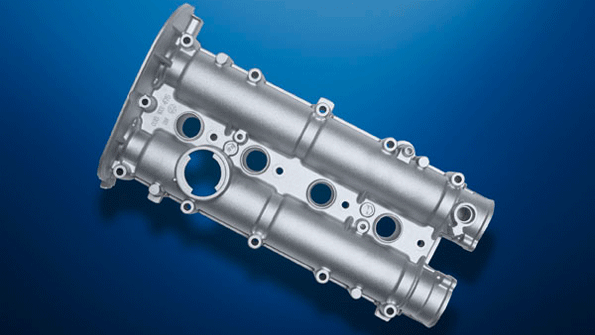 A cylinder head cover one of numerous cast parts for automotive engines transmissions and structurals produced by KSM Castings at its various foundries in Europe and China