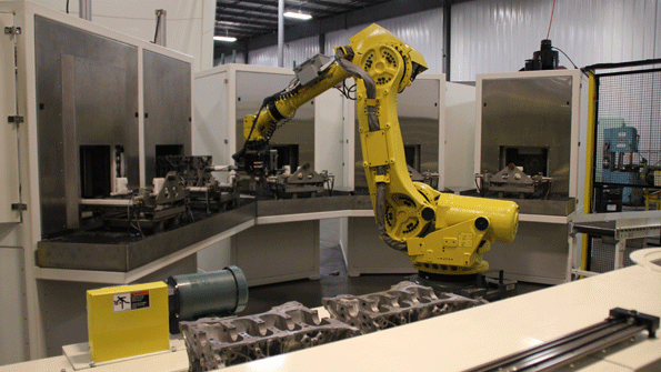 The Continuous Flow Impregnation CFi system is an example of inline surface treatment to address porosity in aluminum castings It is capable of impregnating a single aluminum cylinder block in less than 98 seconds and the work cell can be integrated with the machining line for operational efficiency