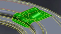 This illustration shows a section of a die surface where additive manufacturing is able to restore finish details damaged by thermal stress induced during manufacturing This illustration shows a section of a die surface where additive manufacturing is able to restore finish details damaged by thermal stress induced during manufacturing