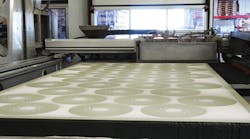 The build space for the turbine wheel cores in VX4000 3D printer The build space for the turbine wheel cores in VX4000 3D printer