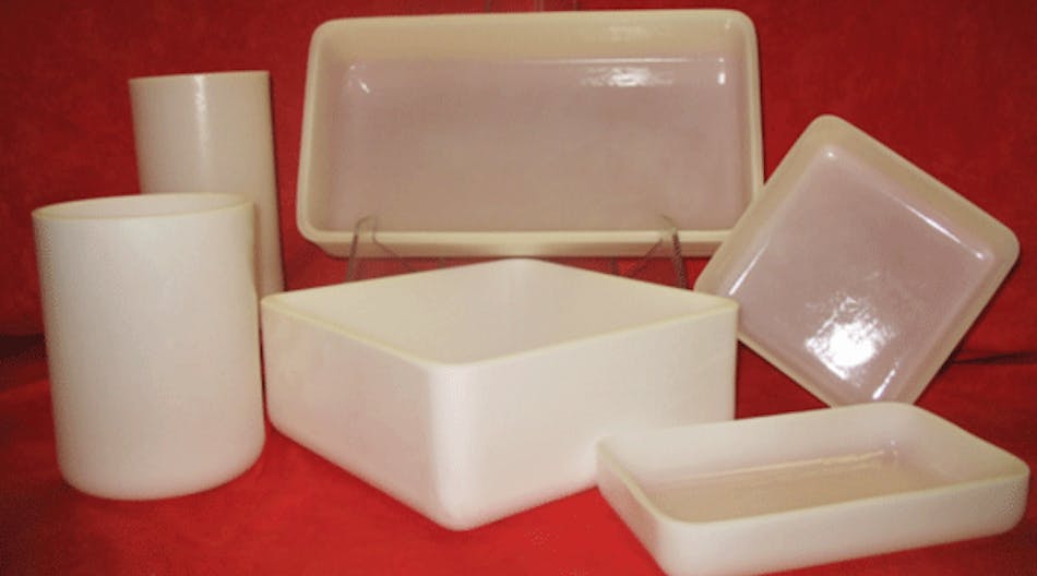 Goodfellow high-purity molded fused-silica melting vessels are available in a range of sizes, capacities, and shapes, including square, cylindrical and rectangular. Customized sizes also are available.