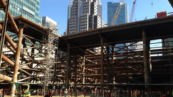 Construction is underway for San Franciscos new Transbay Transit Center an estimated 4billion project described as the Grand Central Station of the West