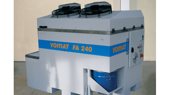 The FA 240 with an automatic sludge disposal unit The pullout AC unit is fully integrated in the filtration system and allows for easy maintenance A condenser is integrated in the flipup machine hood and the system maintains 02 K in temperature accuracy