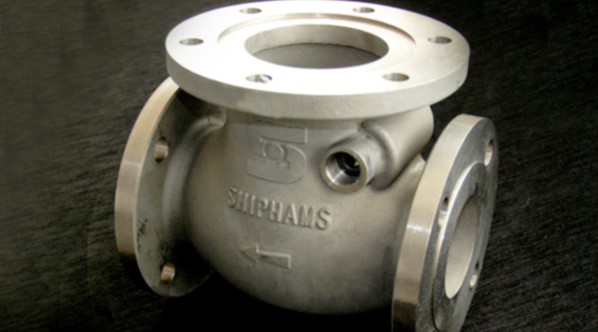 An example of one of the lightweight, corrosion-resistant pump and valve castings that TCUK has made for offshore oil drilling operations.