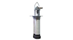 The Q501 Series QuickPump shown here is configured with an air motor; an electric-motor option is available. The electric motor uses a 3-phase induction motor compatible with inverter-type motor speed controllers. The air-motor option has the benefit of operating without electricity and can be operated from bottled or house nitrogen.
