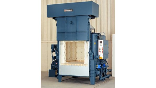 Grieve Corps No 862 has an automatic door switch to drive burners to low fire when the door is opened and an airoperated vertical lift door