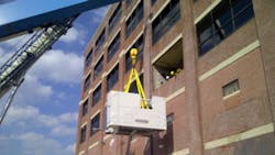 The ExOne SMax printer will be one of the largest operating 3D printers in North America according to University of Northern Iowa Metal Casting Center director Jerry Thiel He noted that the riggers installing the machine had four inches to spare as they brought it through a third story window at the research center in Waterloo IA last month The ExOne SMax printer will be one of the largest operating 3D printers in North America according to University of Northern Iowa Metal Casting Center director Jerry Thiel He noted that the riggers installing the machine had four inches to spare as they brought it through a third story window at the research center in Waterloo IA last month