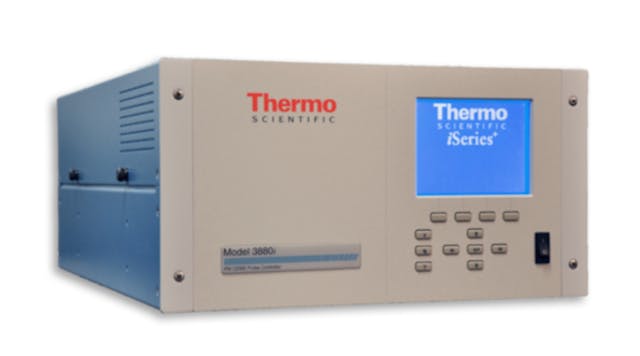 The Thermo Scientific PM CEMS has light scattering and tapered element oscillating microbalance technologies, to measure and record effluent particulate emissions coming off the stack.
