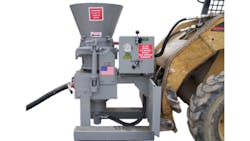 Blastcretersquos H020 has a universal mounting plate for attachment to skid steers It also features pockets that allow users to transport it with a forklift Blastcretersquos H020 has a universal mounting plate for attachment to skid steers It also features pockets that allow users to transport it with a forklift