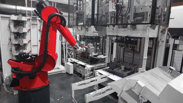 An automated diecasting cell at Pierburg GmbH an aluminum automotive diecaster in Nettetal Germany where a detailed review of production processes led to several energysaving adjustments