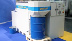 With dimensions of 1400x2500x1200 mm 55x98x48 inches Vomat systems require little floor space The tanklsquos oil volume is about 1200 liters 320 gallons and the variable oil volume is about 600 liters 160 gallons With dimensions of 1400x2500x1200 mm 55x98x48 inches Vomat systems require little floor space The tanklsquos oil volume is about 1200 liters 320 gallons and the variable oil volume is about 600 liters 160 gallons