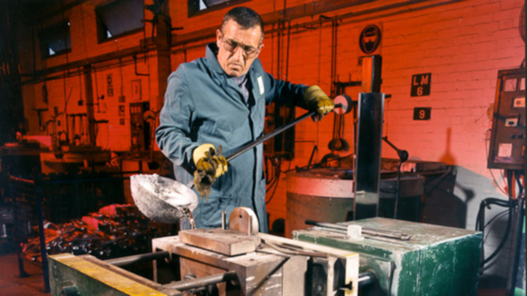 Gravity casting at MRT Castings an aluminum and zinc diecaster in Hampshire England