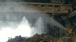 The highperformance dust control system prevents the migration of fugitive material from dustgenerating activities such as crushing and sizing steel slag The highperformance dust control system prevents the migration of fugitive material from dustgenerating activities such as crushing and sizing steel slag