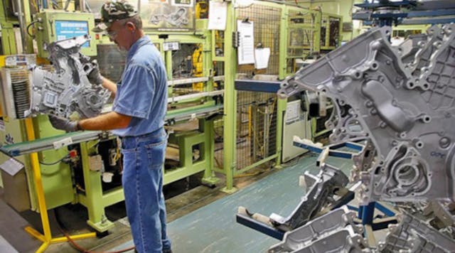 Manufacturing timing chain covers at Aisin Automotive Casting Tennessee Inc.