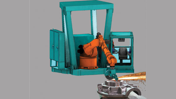 The design and flexibility of the Vulcan Equipment System allows floor operators to use the full range of control over robotic equipment in fully manual and semiautomatic modes Using dedicated fixtures ordinary robotic programming can be applied to fully automatic tasks