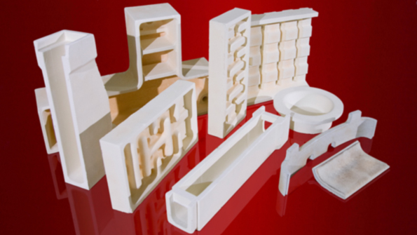 Cerox fired refractory shapes are available in multiple material compositions including many used for manufacturing rotating and nonrotating airplane components and automotive turbochargers