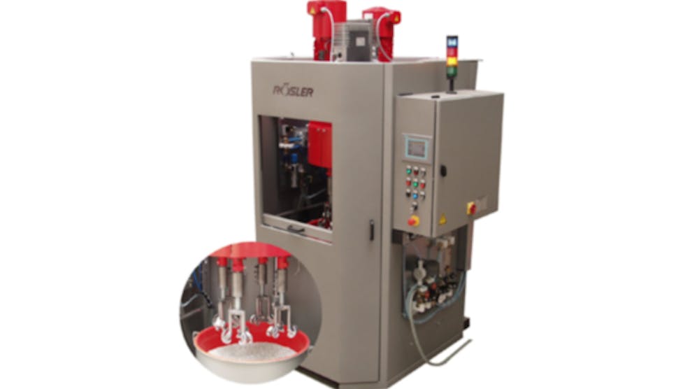 The R-SF mini-drag finisher is supplied with a user-friendly PLC-based control panel for programming all essential operations.