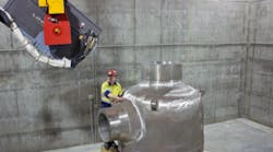 Bradken designed a new concrete building with 80times400fthigh walls and an 18inthick concrete roof to house two new radiographic systems a 9MeV linear accelerator and a Cobalt 60 projector and source Bradken designed a new concrete building with 80times400fthigh walls and an 18inthick concrete roof to house two new radiographic systems a 9MeV linear accelerator and a Cobalt 60 projector and source