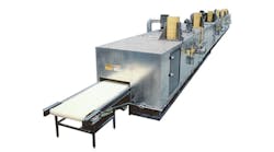 The conveying system uses a variable frequency drive VFD for speed adjustment and the entire oven is controlled by a PLC The conveying system uses a variable frequency drive VFD for speed adjustment and the entire oven is controlled by a PLC