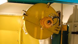 The Fox Air Float CutOff with horizontal traveling axis is a cutoff system with safe control of the saw from outside of the machine enclosure The Fox Air Float CutOff with horizontal traveling axis is a cutoff system with safe control of the saw from outside of the machine enclosure