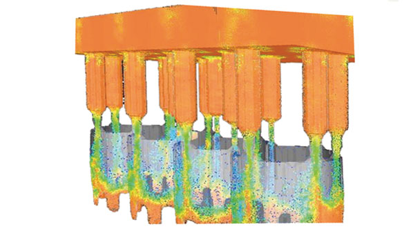 ArenaFlow is designed to account for discrete particle flows including both the solver and grid generator Numerical equations are solved on both a eulerian fixed grid ie fluid phase and gridless Lagrangian formulation ie discrete particles