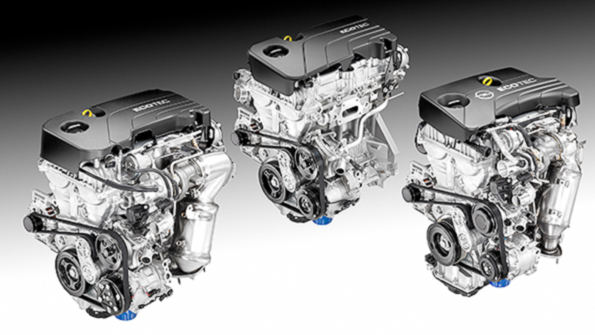 As announced last spring GMrsquos new Ecotec small engine portfolio will include 11 different three and fourcylinder variants ranging from 10 to 15 liter displacement including turbocharged versions Shown are the Ecotec 10liter turbocharged threecylinder engine right the Ecotec 15liter engine center and the Ecotec 14liter turbocharged engine left