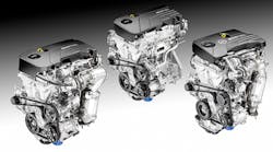 As announced last spring GMrsquos new Ecotec small engine portfolio will include 11 different three and fourcylinder variants ranging from 10 to 15 liter displacement including turbocharged versions Shown are the Ecotec 10liter turbocharged threecylinder engine right the Ecotec 15liter engine center and the Ecotec 14liter turbocharged engine left As announced last spring GMrsquos new Ecotec small engine portfolio will include 11 different three and fourcylinder variants ranging from 10 to 15 liter displacement including turbocharged versions Shown are the Ecotec 10liter turbocharged threecylinder engine right the Ecotec 15liter engine center and the Ecotec 14liter turbocharged engine left