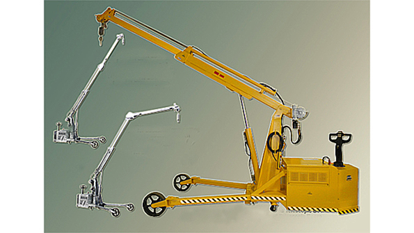 The crane may be equipped with a powered telescopic boom hydraulic winch cable lift and powered mast rotation All functions are hydraulically operated