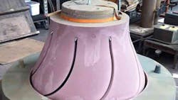 A printed sand mold for a 1200mm pump produced by 3Dealise on its ExOne SMax printer A printed sand mold for a 1200mm pump produced by 3Dealise on its ExOne SMax printer