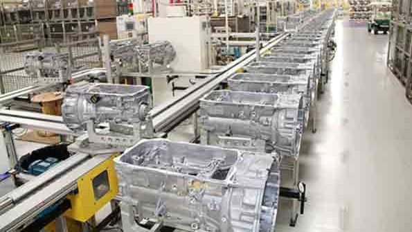 Diecast aluminum housings for eightspeed transmissions at the FCA US plant in Kokomo IN