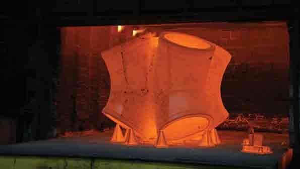 Bradkenrsquos Atchison KS steel foundry produces largedimension steel castings like this node following heat treatment designed as a structural element for a highrise building