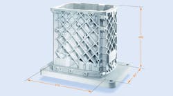 Concept Laser produced this gear box by laser melting aluminum in what it calls ldquothe largest part produced using additive manufacturingrdquo It measures 474 x 367 x 480 mm XxYxZ excluding the height of the build platform at a build rate of gt 50cmsup3h Concept Laser produced this gear box by laser melting aluminum in what it calls ldquothe largest part produced using additive manufacturingrdquo It measures 474 x 367 x 480 mm XxYxZ excluding the height of the build platform at a build rate of gt 50cmsup3h