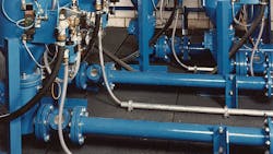 The battery of a Klein Plug Floreg sand transporter distributing sand for a large foundry The battery of a Klein Plug Floreg sand transporter distributing sand for a large foundry