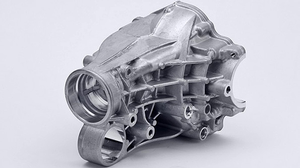 An aluminum transmission housing produced by Shilohrsquos highpressure diecasting process