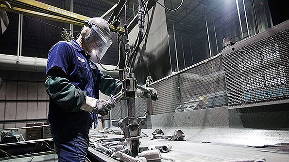 Automotive castings out of the mold and proceeding to finishing at Grede Holdingsrsquo ferrous foundry in St Cloud MN A 175million was initiated there in January 2015