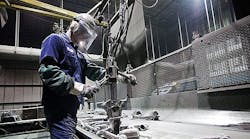 Automotive castings, out of the mold and proceeding to finishing at Grede Holdings&rsquo; ferrous foundry in St. Cloud, MN. A $17.5-million was initiated there in January 2015.