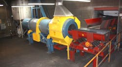 A Didion rotary lump crusher/sand reclaimer, with a Conveyor Dynamics vibratory feed conveyor. A Didion rotary lump crusher/sand reclaimer, with a Conveyor Dynamics vibratory feed conveyor.