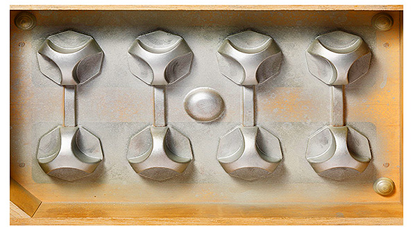 Moldrelease agents formulated with 100 active materials are an effective choice for various types of mold substrates as in this example of a wood pattern