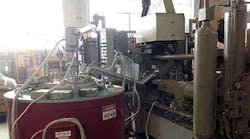 A 250-mt Buhler diecasting machine, set up with a Metamag furnace and melt transfer system for magnesium diecasting at The Ohio State University&rsquo;s College of Engineering metalcasting lab.