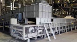 The MCC includes a tunnel held under negative pressure in which a stream of cooling air flows at controlled speed to avoid thermal shocks to the castings Ambient air is forced to enter the extremities of the cooling hood then sucked from the center of the hood itself Optical pyrometers detect casting temperature at the inlet middle and outlet of the tunnel The MCC includes a tunnel held under negative pressure in which a stream of cooling air flows at controlled speed to avoid thermal shocks to the castings Ambient air is forced to enter the extremities of the cooling hood then sucked from the center of the hood itself Optical pyrometers detect casting temperature at the inlet middle and outlet of the tunnel