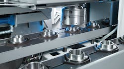 Highvolume highcomplexity finishing is supported by integrated automation systems as shown on this EMAG vertical turning system Highvolume highcomplexity finishing is supported by integrated automation systems as shown on this EMAG vertical turning system