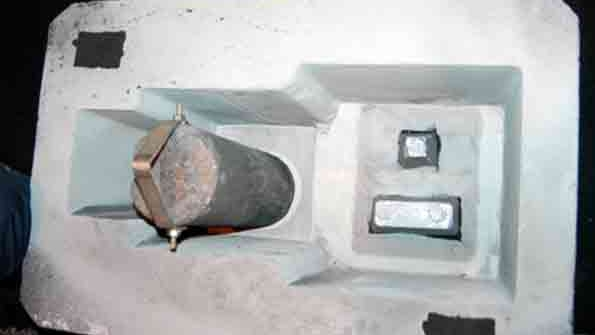 GERMALLOYtrade mdash a solid cast ferrosilicon insert recommended for ductile iron castings mdash is shown positioned in a pouring basin Increasing demands for improved mechanical properties and the processrelated challenges of highvolume pouring have established a need for ldquolate inoculationrdquo meaning a method of treating molten iron just before the mold is filled to improve its solidification