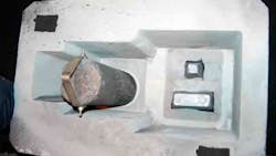 GERMALLOYtrade mdash a solid cast ferrosilicon insert recommended for ductile iron castings mdash is shown positioned in a pouring basin Increasing demands for improved mechanical properties and the processrelated challenges of highvolume pouring have established a need for ldquolate inoculationrdquo meaning a method of treating molten iron just before the mold is filled to improve its solidification GERMALLOYtrade mdash a solid cast ferrosilicon insert recommended for ductile iron castings mdash is shown positioned in a pouring basin Increasing demands for improved mechanical properties and the processrelated challenges of highvolume pouring have established a need for ldquolate inoculationrdquo meaning a method of treating molten iron just before the mold is filled to improve its solidification