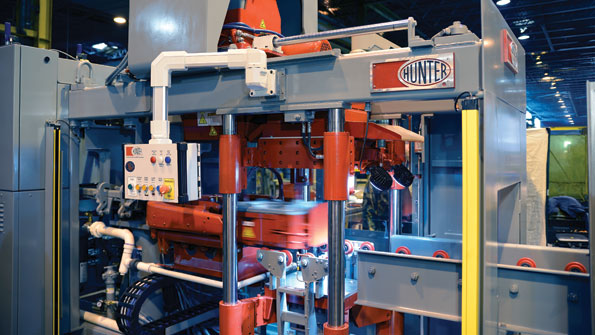 Hunter Foundry Machineryrsquos HLM series molding machines have magnetically coupled rodless cylinders and bearings in place of the mechanical components that had been the previous standard for matchplate molding It was a design innovation that makes the machine more stable quieter in operation and requiring less frequent maintenance