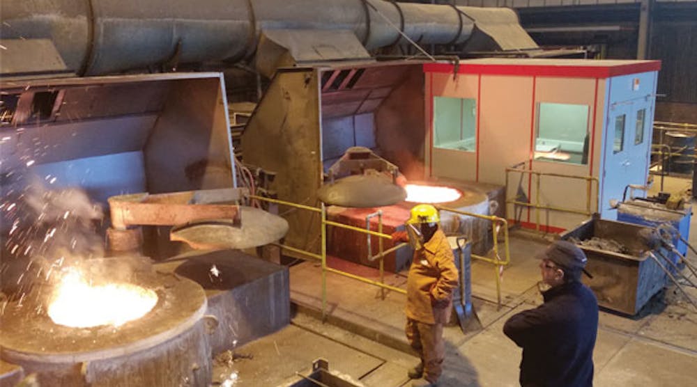 Three 4-mt/hour induction melting furnaces have been repowered to produce 6 mt/hour, addressing the English foundry&rsquo;s expanded production requirements.